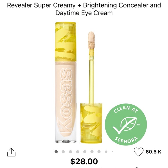 Kosas brightening concealer shade 2